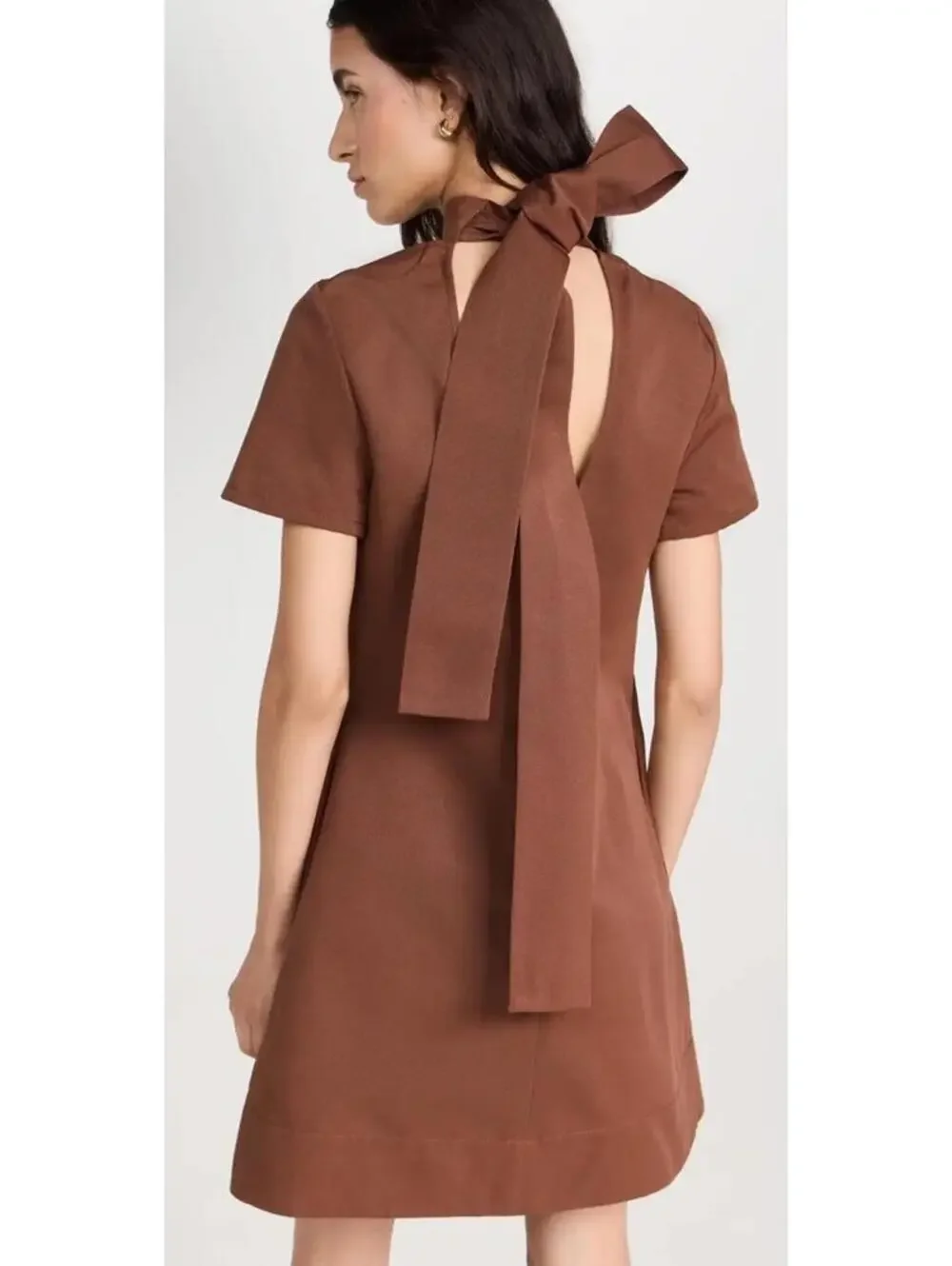New STAUD Mini Ilana Dress in Clove Size S $325 - Picture 2 of 11